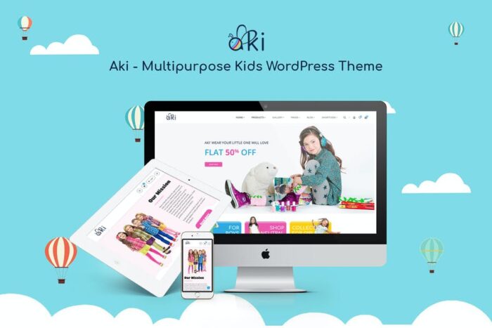 Aki – Multipurpose Kids WordPress Theme - Image 1