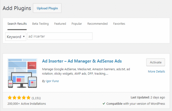 Ad Inserter Pro – The Ultimate Ad Management Solution for WordPress - Bild 1
