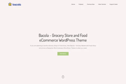 Bacola – Das ultimative E-Commerce-Theme für Lebensmittel und Nahrungsmittel